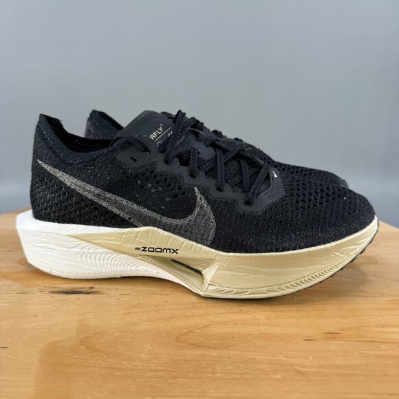 Mens 7.5 / Womens 9 - Nike ZoomX Vaporfly Next% 3 Shoes Black Metallic Gold NEW - Picture 1 of 9